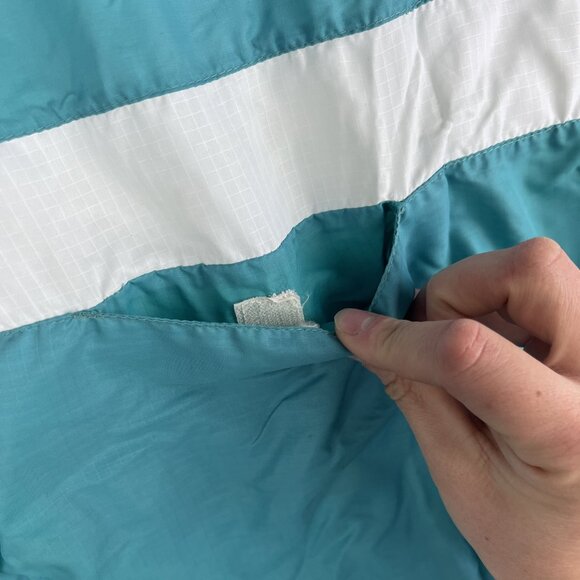 Vintage K-WAY Men’s Wind Jacket Sweater Blue Retro (Stained, read) - Picture 15 of 16